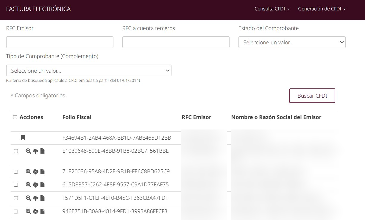 Tabla de resultados de búsqueda