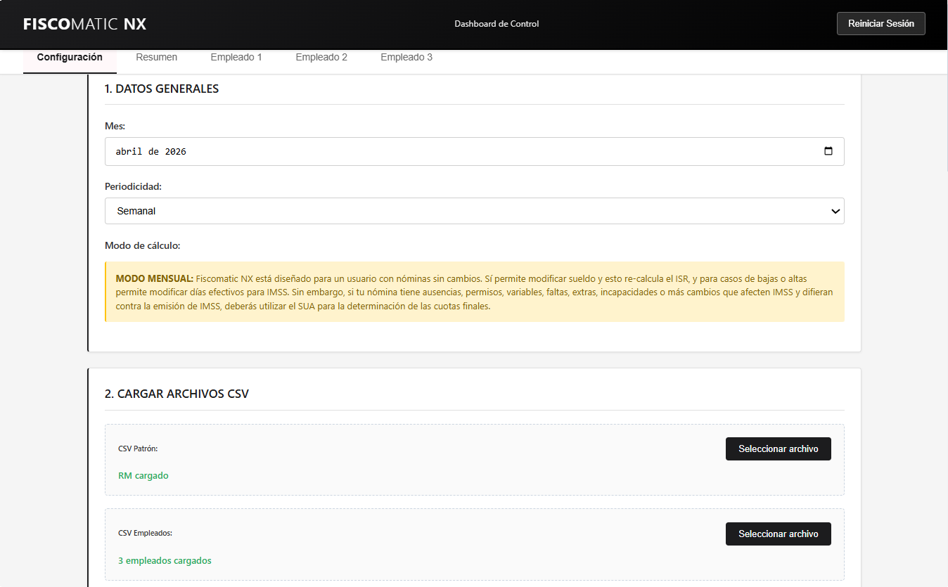 Dashboard NX — carga de XLSX (Excel)